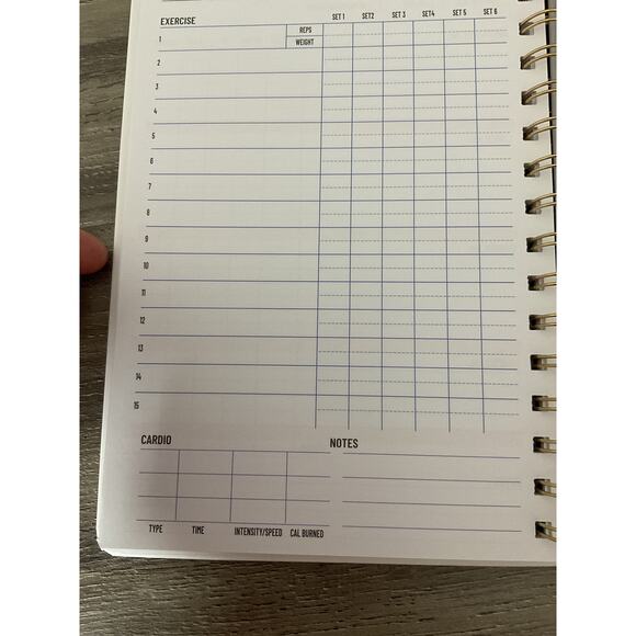 NEW Food & Fitness Journal Spiral Bound Book Notes - Picture 7 of 7